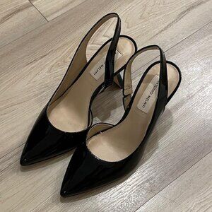 Antonio Melani Kacy Black Slingback Patent Leather Pumps Size 6.5